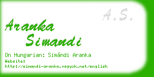 aranka simandi business card